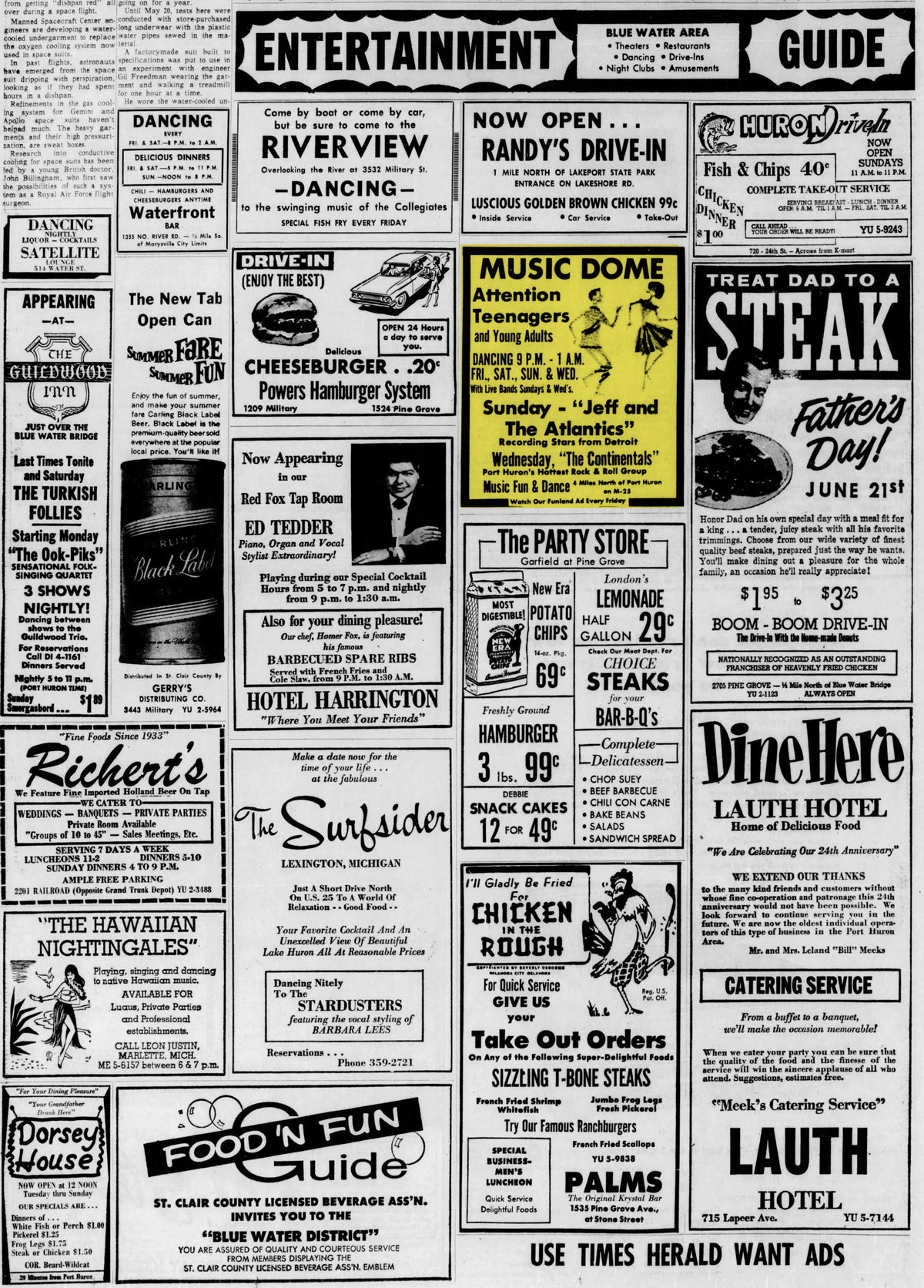The Dome (The Music Dome) - June 1964 Ad